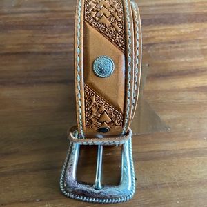 Hand Tooled Leather Belt
